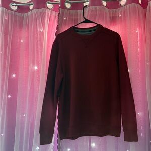 G.H. Bass & Co. Men's Dark Red Crewneck Sweater